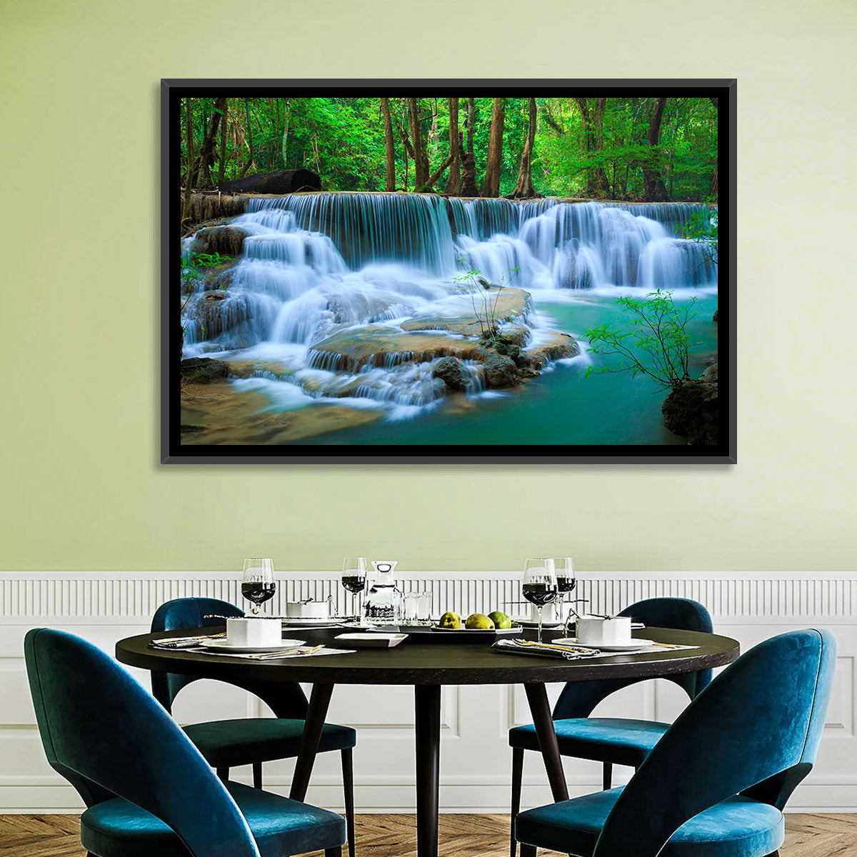Huay Ma Khamin Erawan Waterfall Wall Art