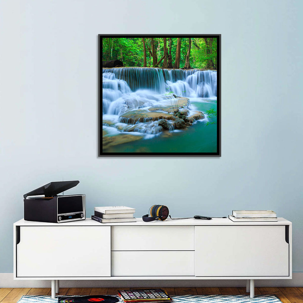Huay Ma Khamin Erawan Waterfall Wall Art