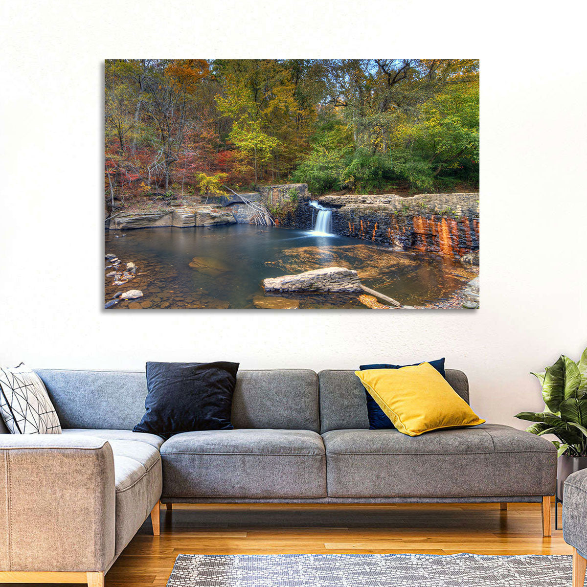 Freeman Mill Stone Dam Pond Wall Art