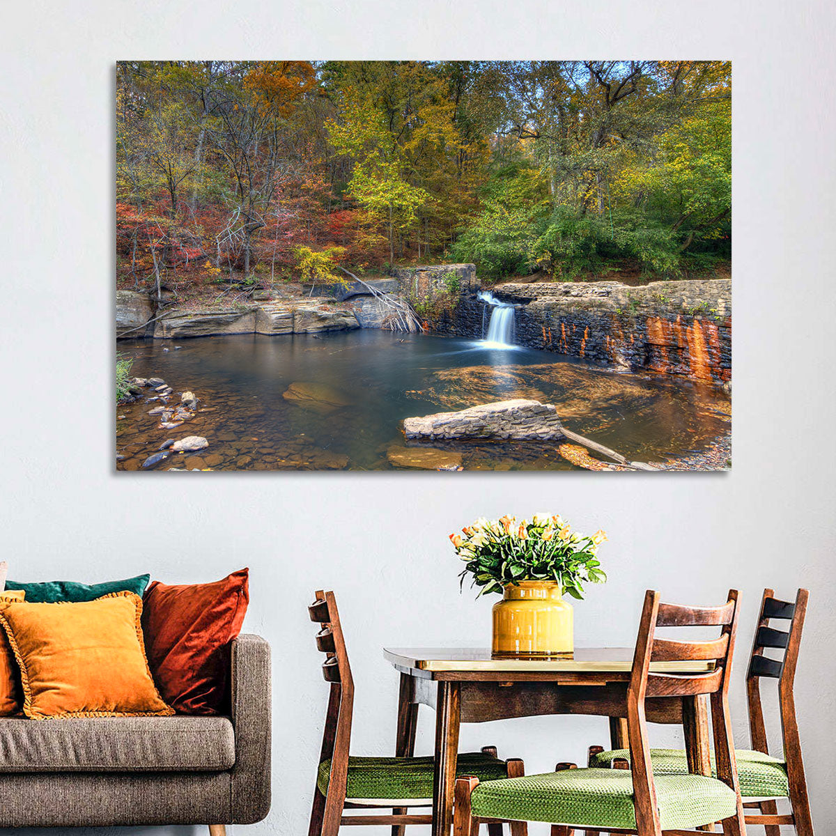 Freeman Mill Stone Dam Pond Wall Art