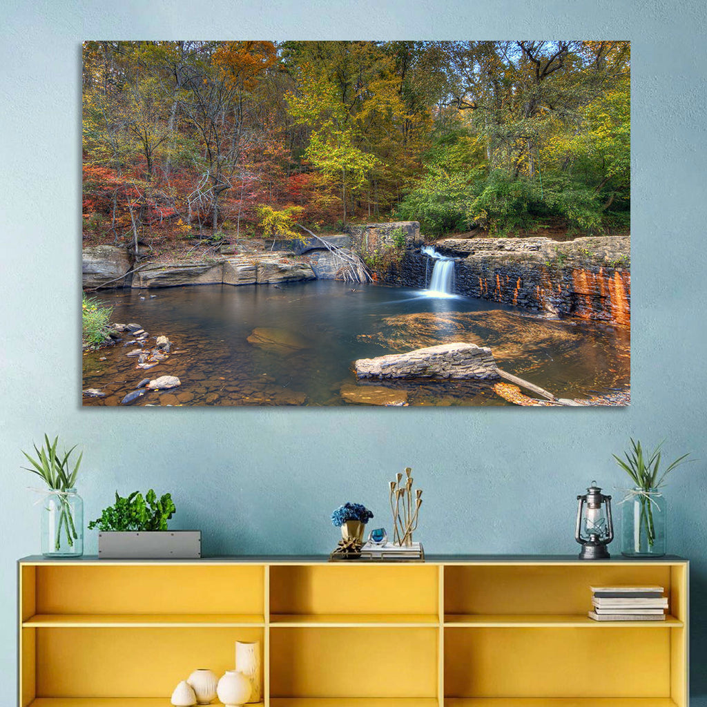 Freeman Mill Stone Dam Pond Wall Art