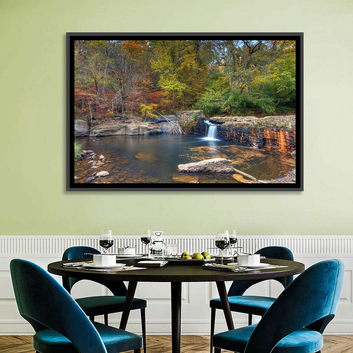 Freeman Mill Stone Dam Pond Wall Art