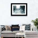 Winding Snowy Highway Wall Art