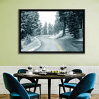 Winding Snowy Highway Wall Art