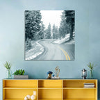 Winding Snowy Highway Wall Art