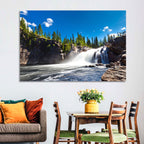 Misty Blue Waterfall Wall Art