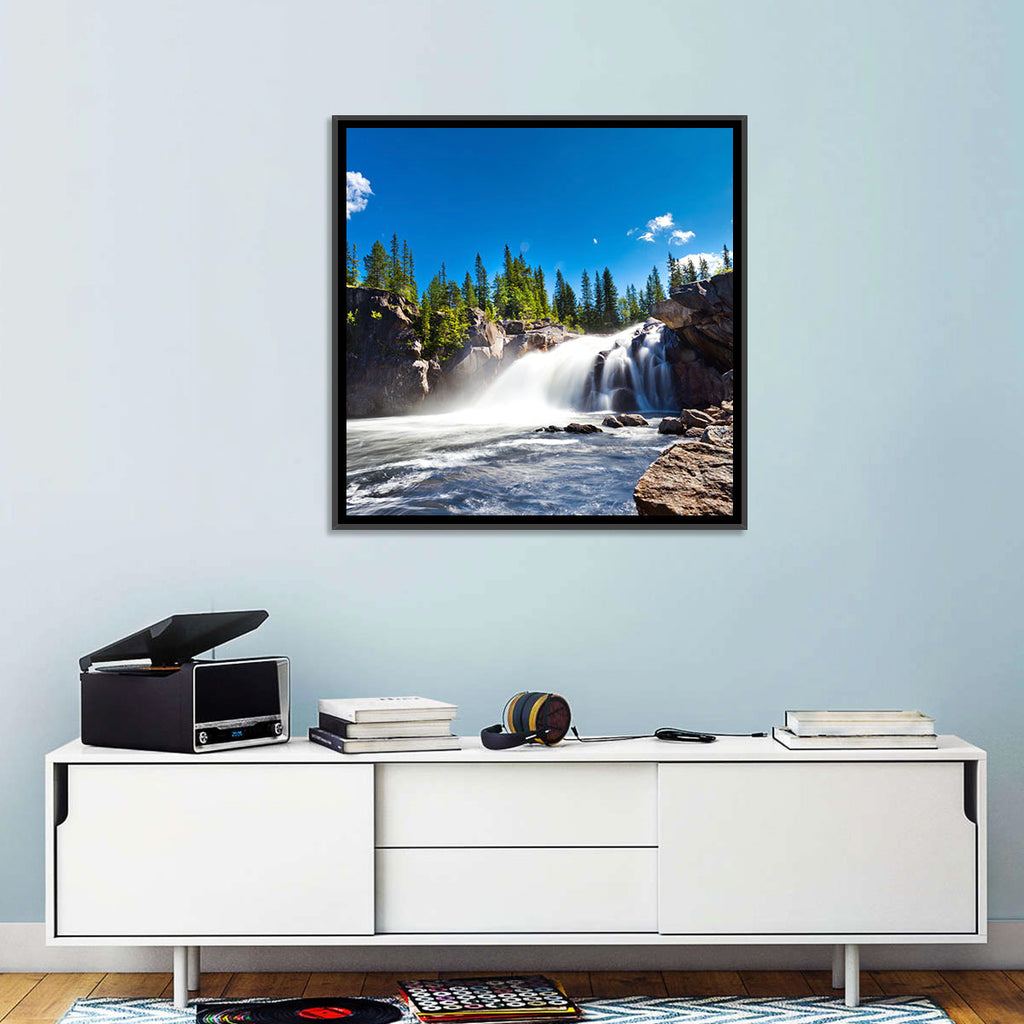 Misty Blue Waterfall Wall Art