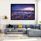 Istanbul Twilight Skyline Wall Art