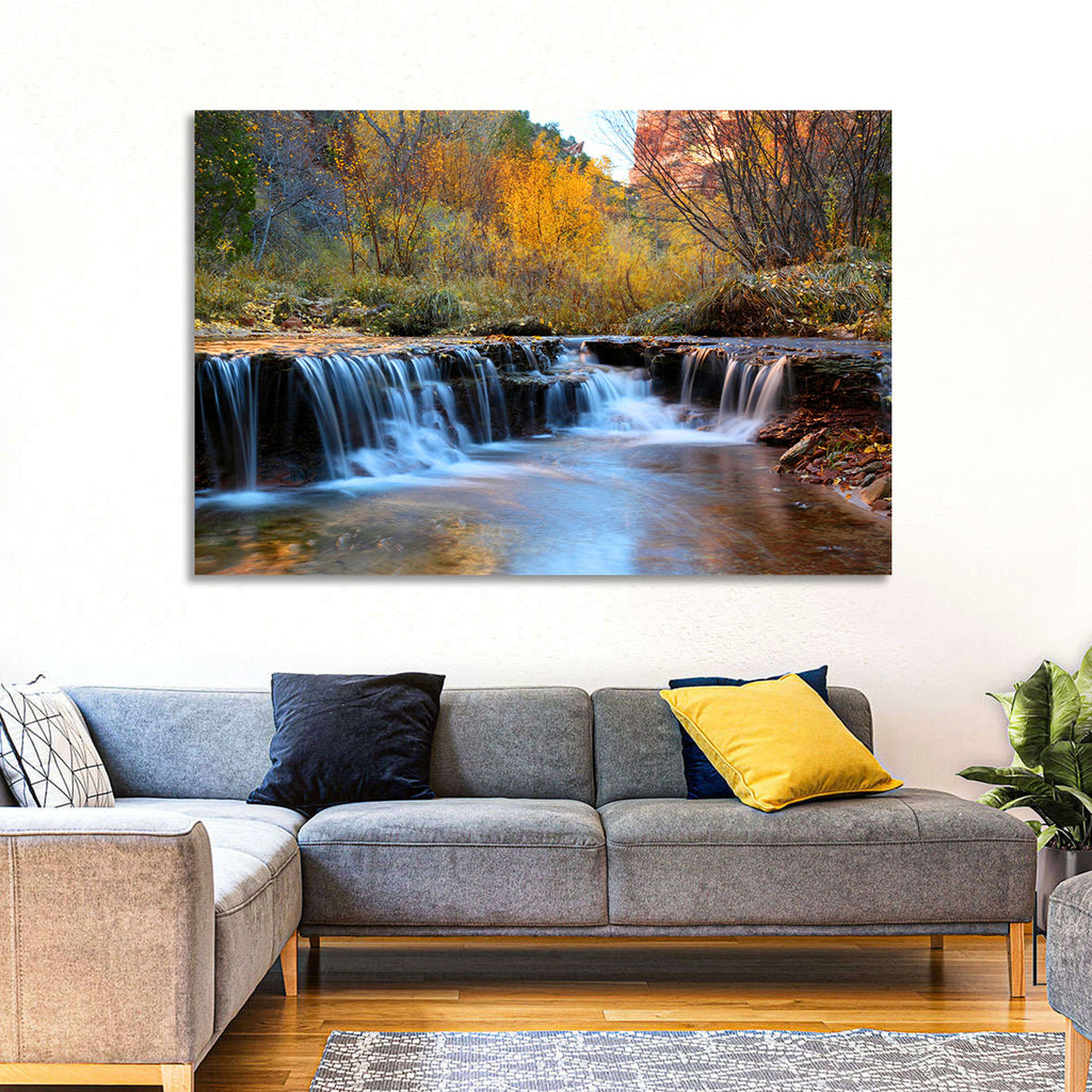 Autumn Stream at Zion Canyon Wall Art