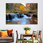 Autumn Stream at Zion Canyon Wall Art