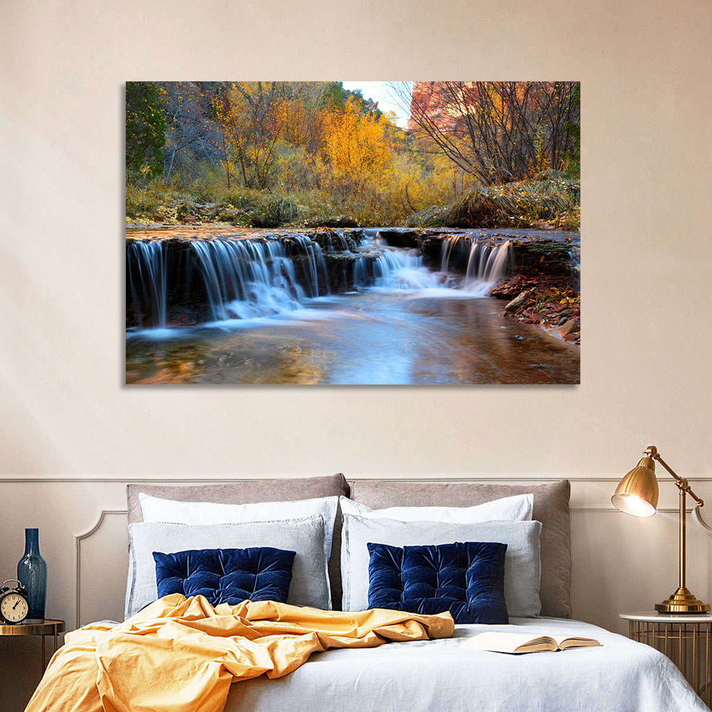 Autumn Stream at Zion Canyon Wall Art