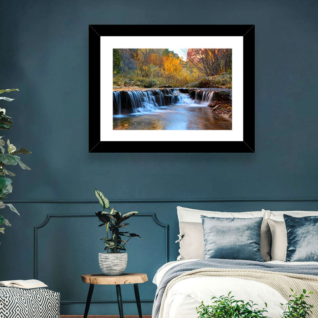 Autumn Stream at Zion Canyon Wall Art