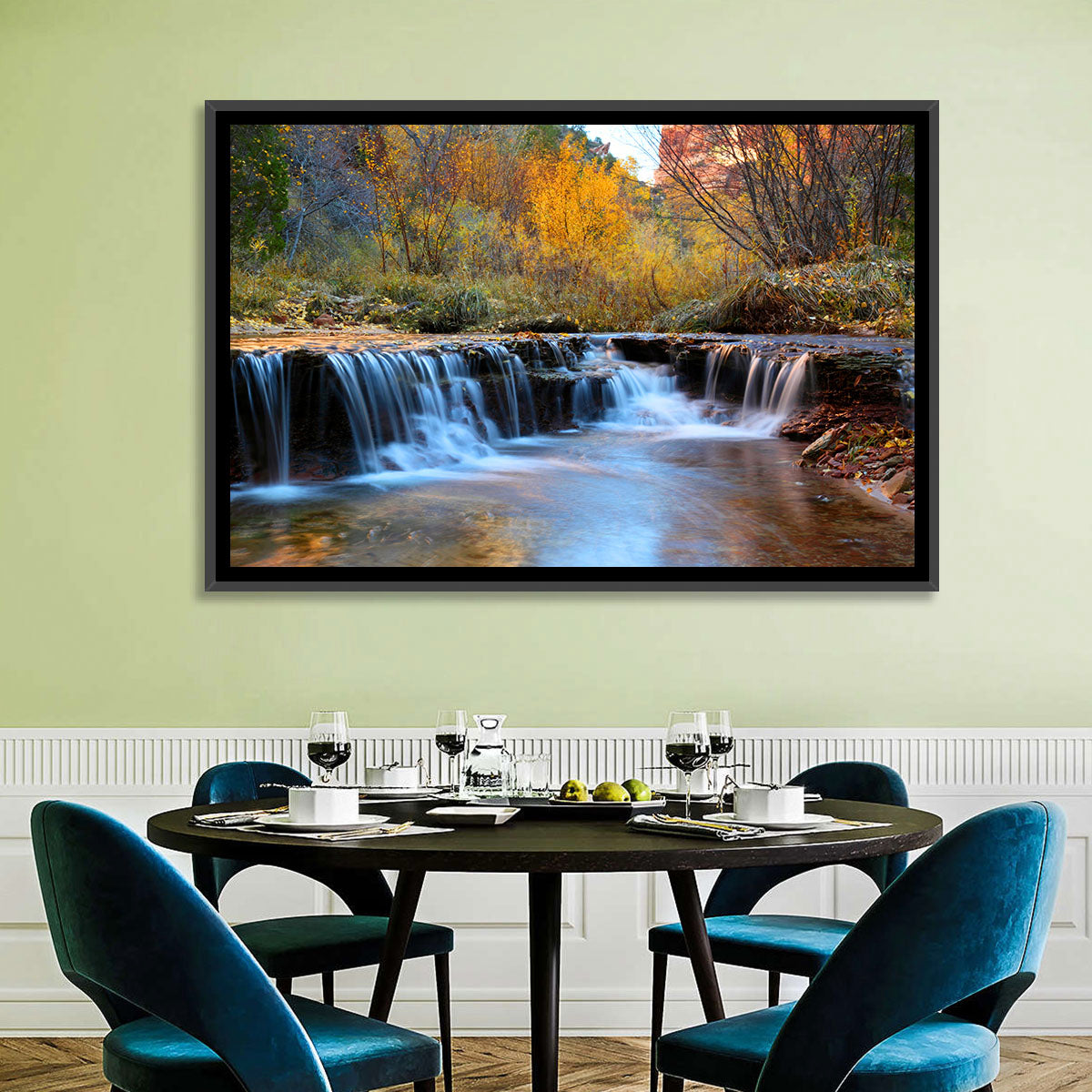 Autumn Stream at Zion Canyon Wall Art