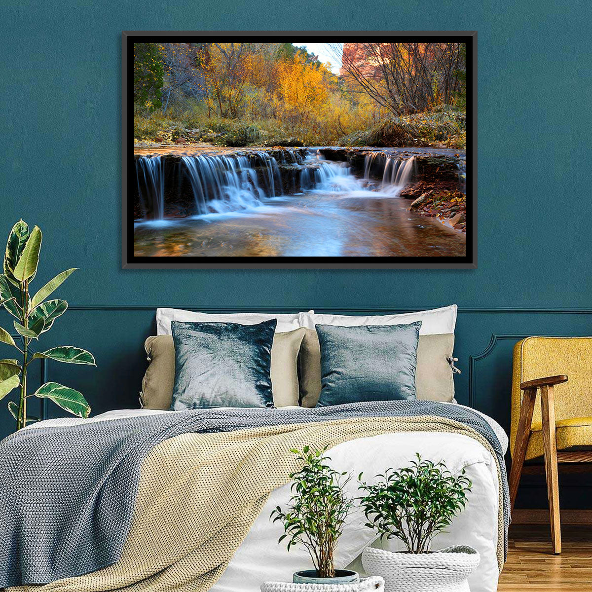 Autumn Stream at Zion Canyon Wall Art