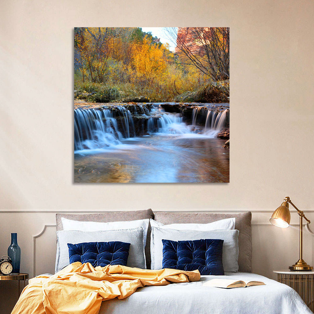 Autumn Stream at Zion Canyon Wall Art