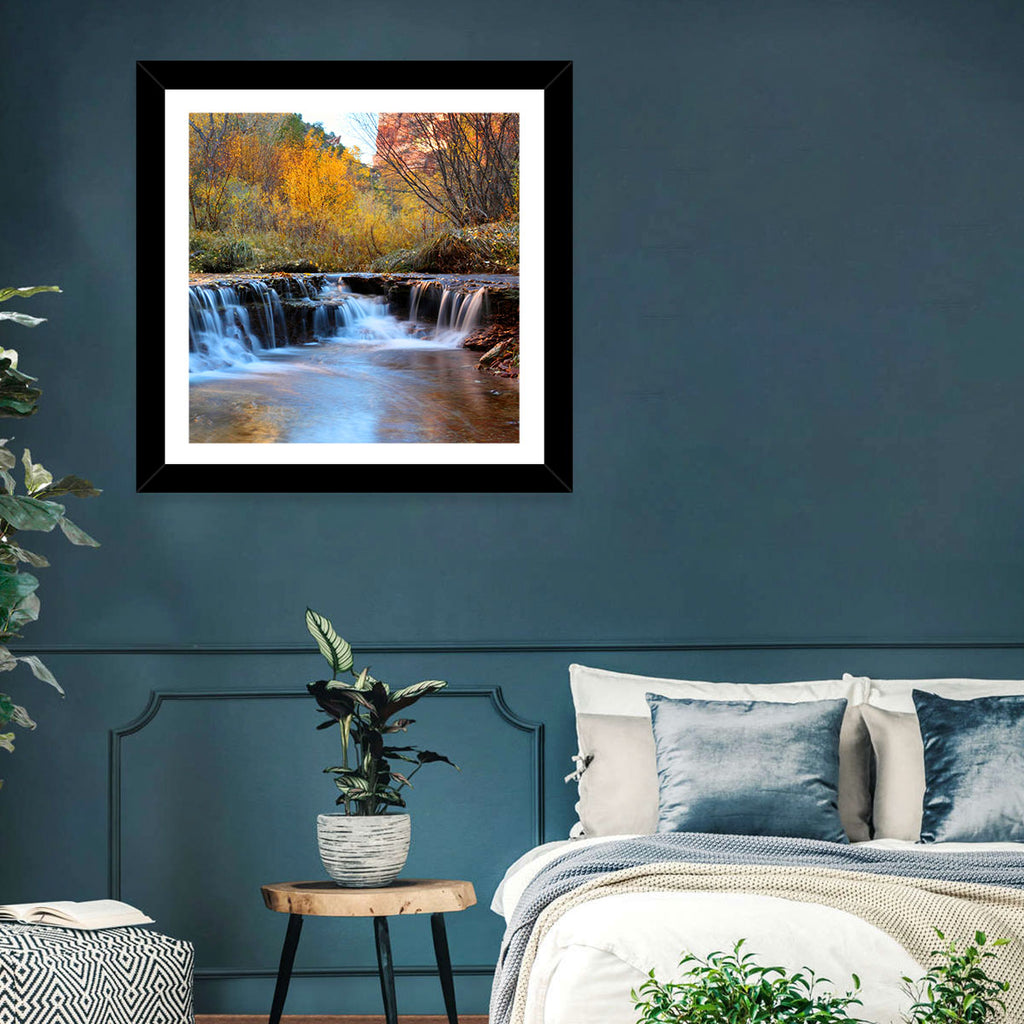 Autumn Stream at Zion Canyon Wall Art