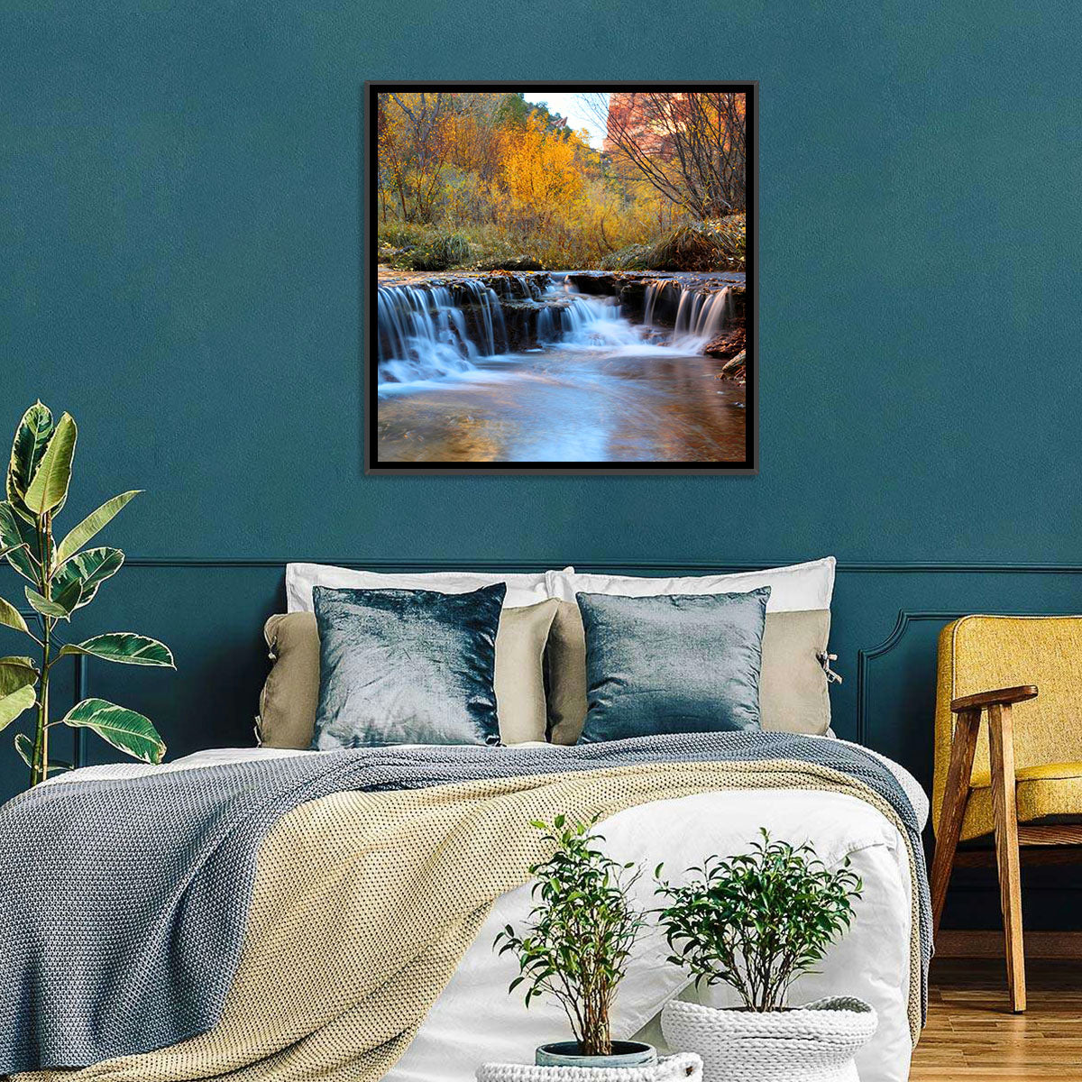 Autumn Stream at Zion Canyon Wall Art