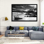 Bonsai Rock with Sunbeams Wall Art