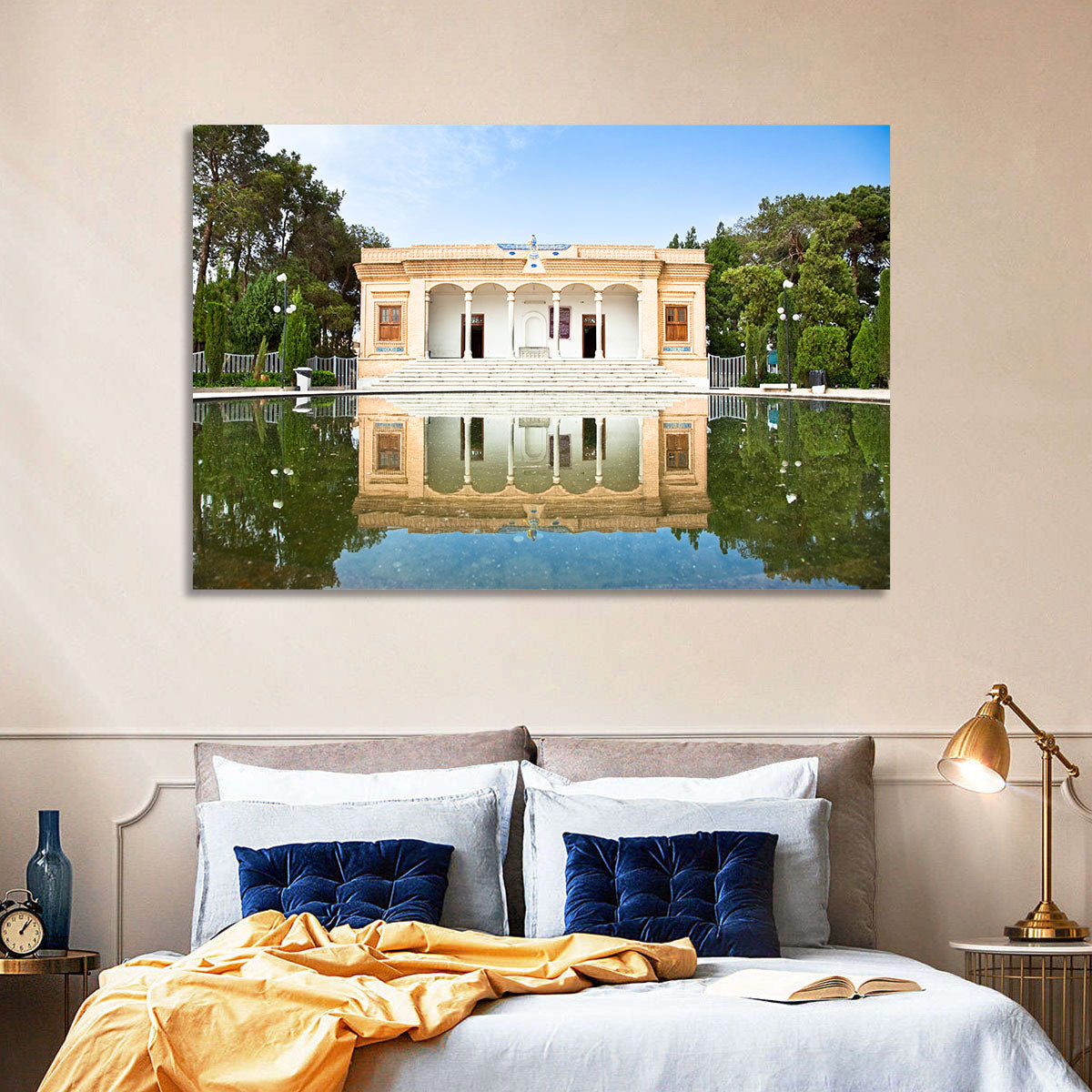 Yazd Fire Temple Reflection Wall Art