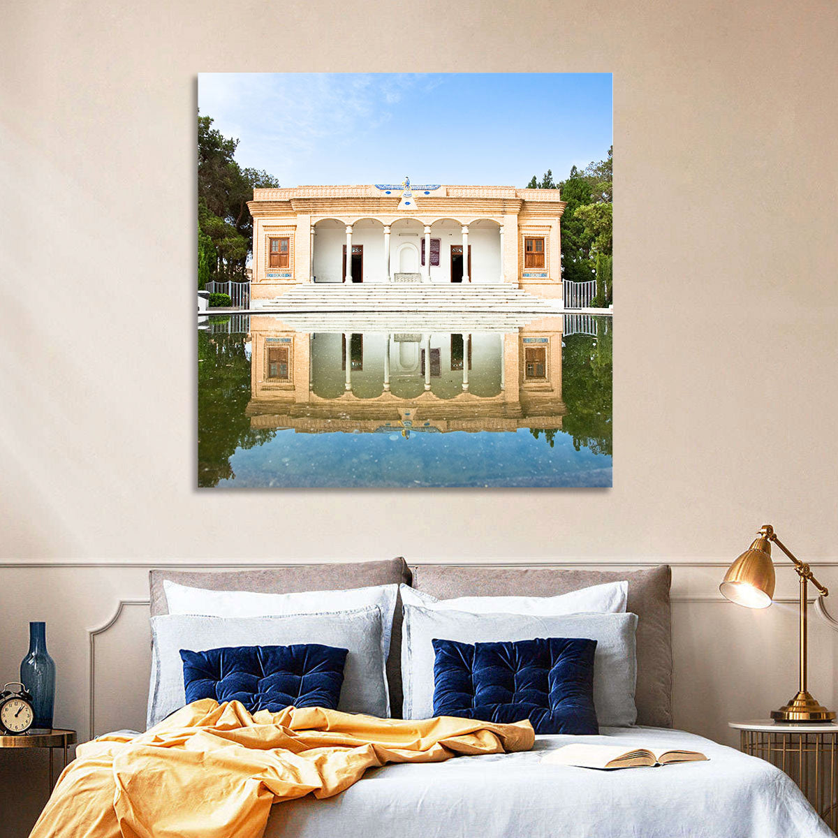 Yazd Fire Temple Reflection Wall Art