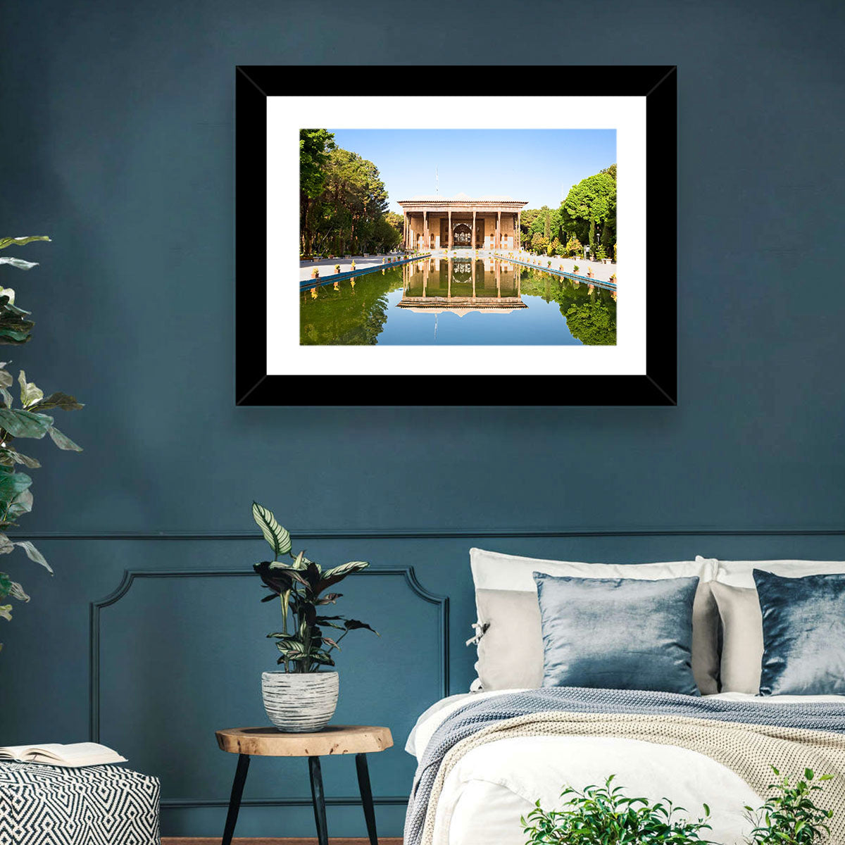 Chehel Sotoun Reflecting Pool Wall Art in a room, landscape