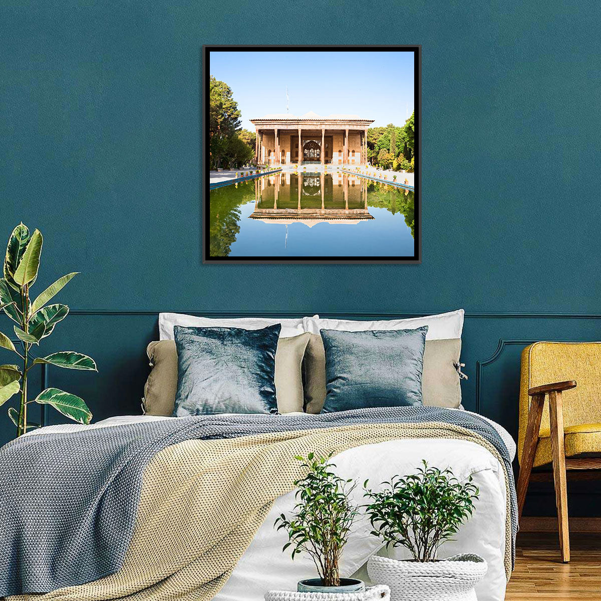 Chehel Sotoun Reflecting Pool Wall Art in a room, landscape