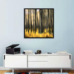 Golden Abstract Forest Wall Art