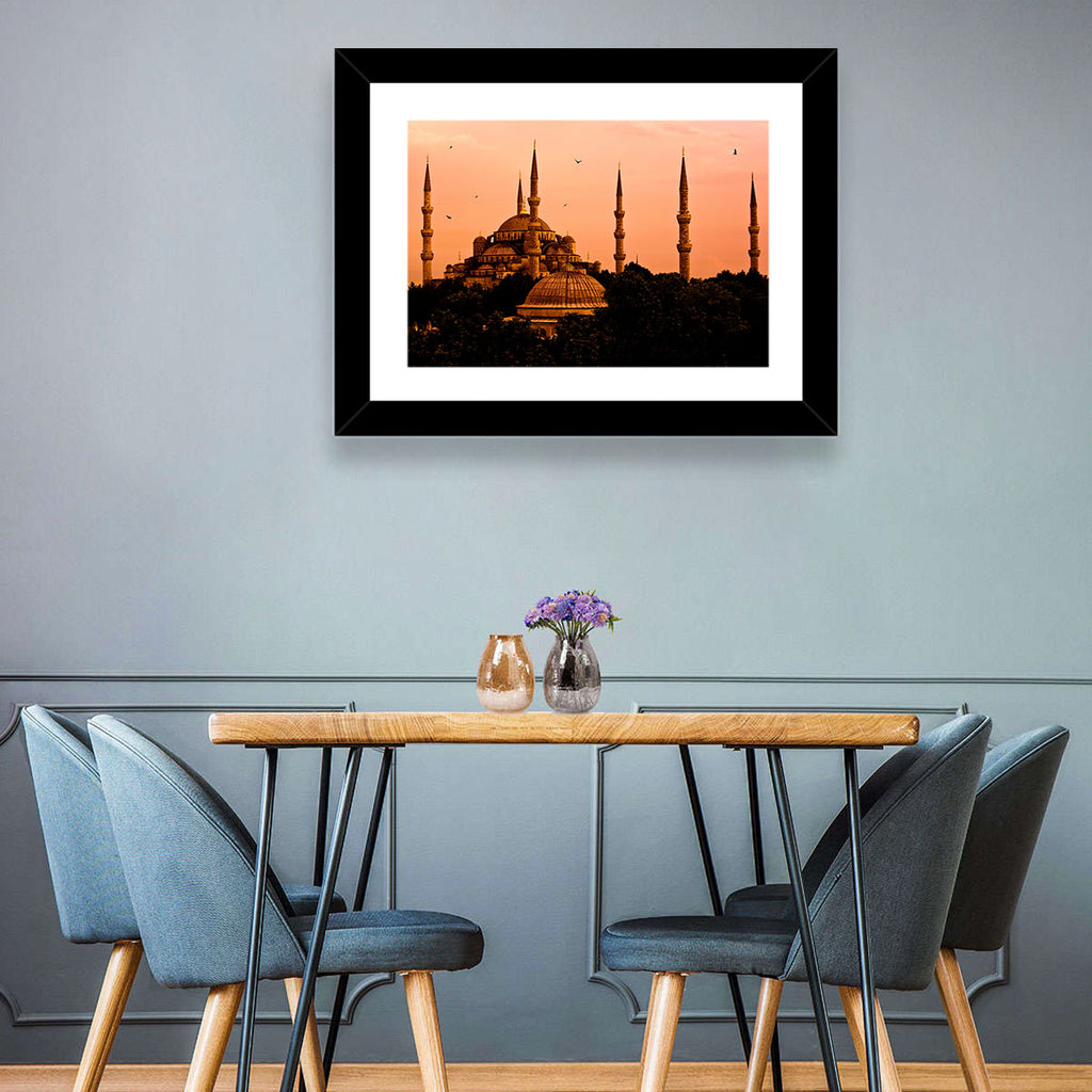 Sultan Ahmed Mosque at Sunset Wall Art