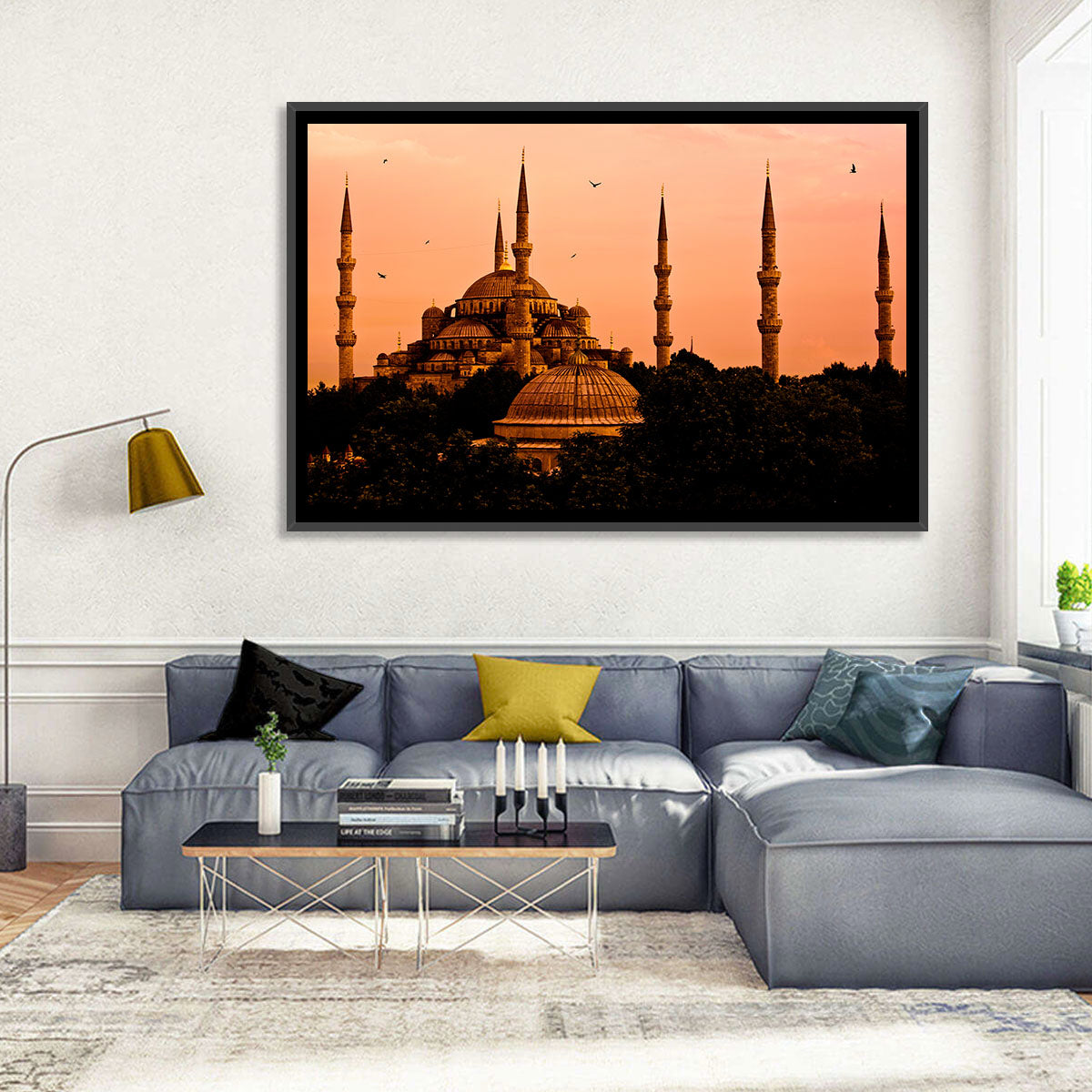 Sultan Ahmed Mosque at Sunset Wall Art