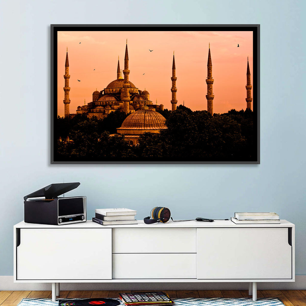 Sultan Ahmed Mosque at Sunset Wall Art