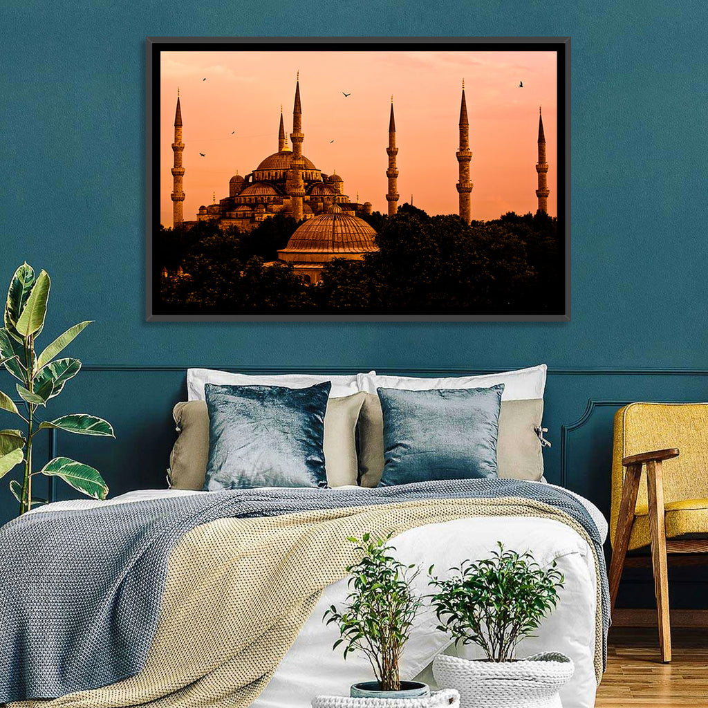 Sultan Ahmed Mosque at Sunset Wall Art