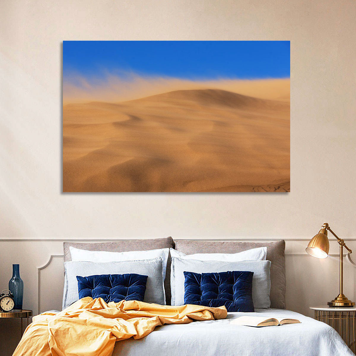 Dune Crest Sandstorm Wall Art in a room, landscape