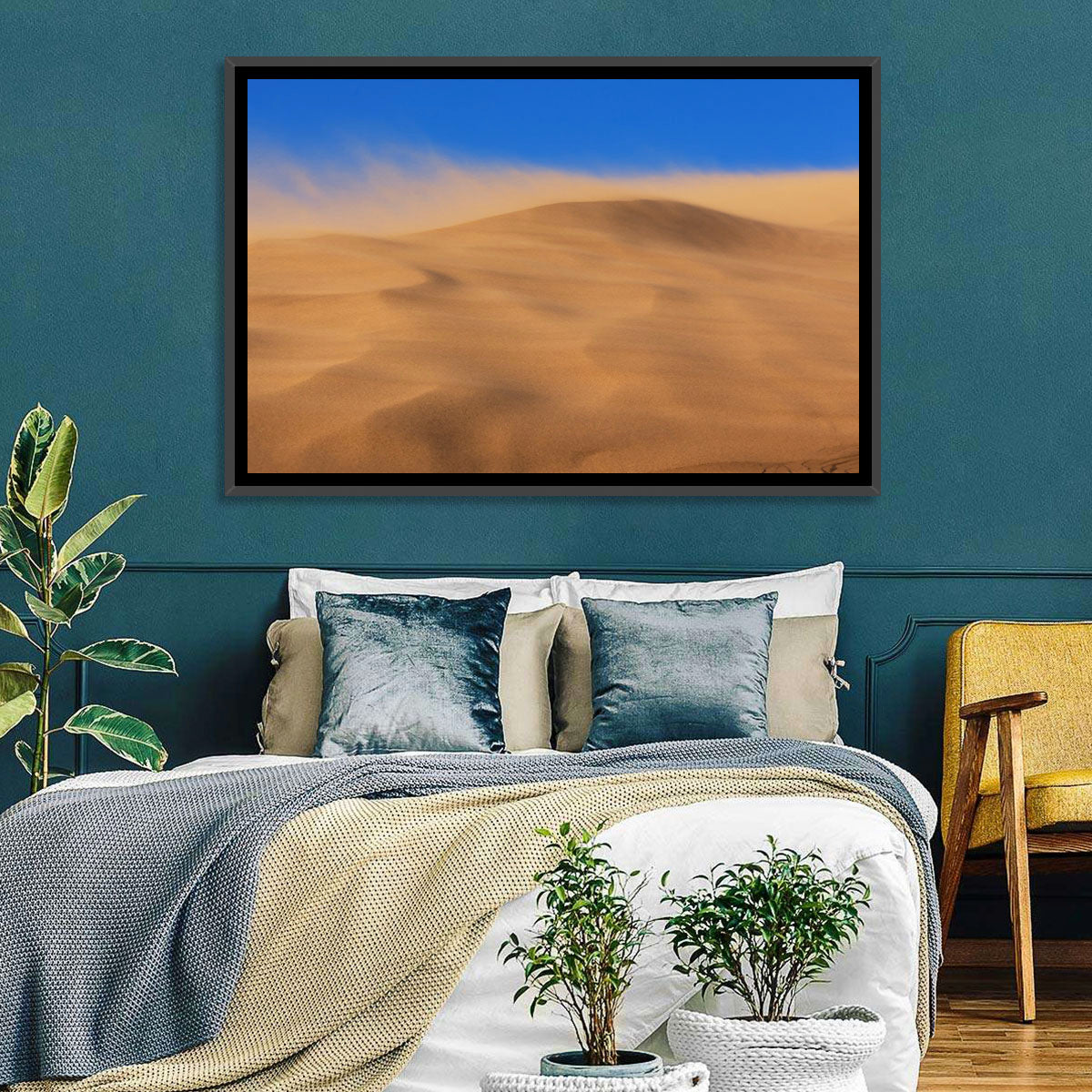 Dune Crest Sandstorm Wall Art in a room, landscape