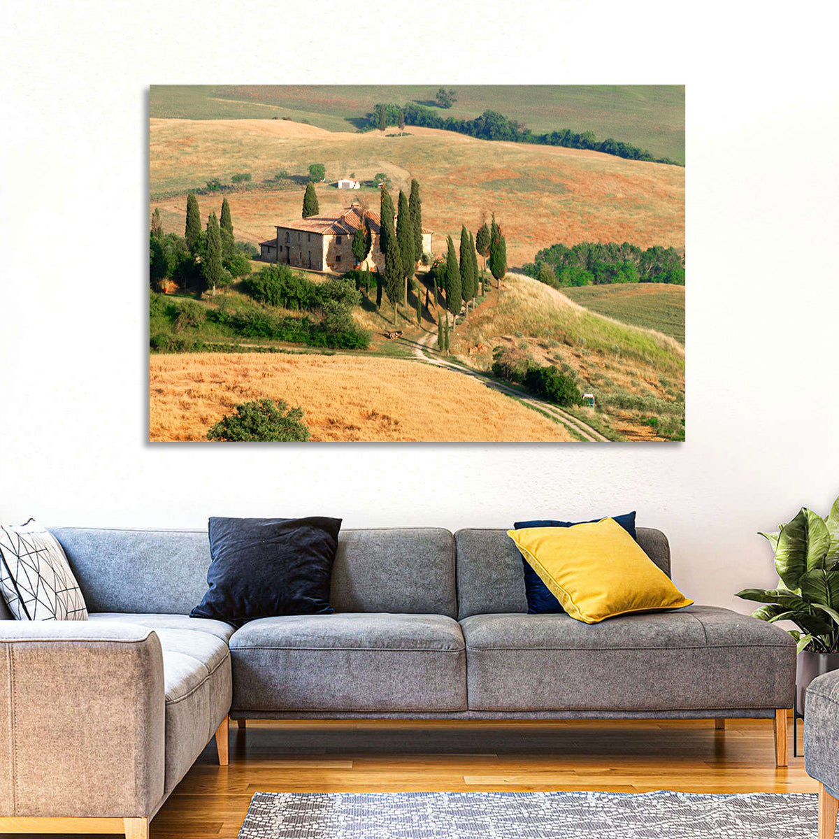 Golden Cypress Hill Villa Wall Art