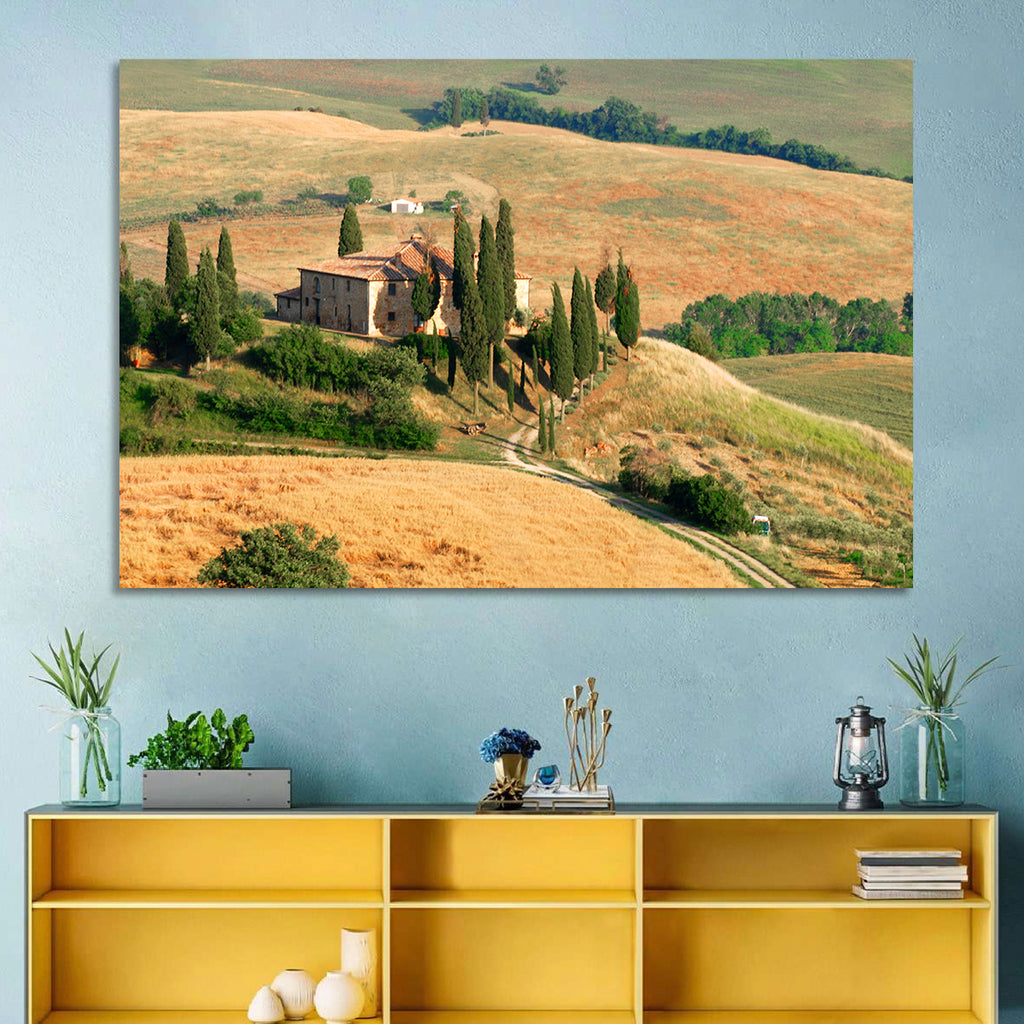 Golden Cypress Hill Villa Wall Art