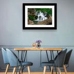Moss Covered Rocky Waterfall Wall Art