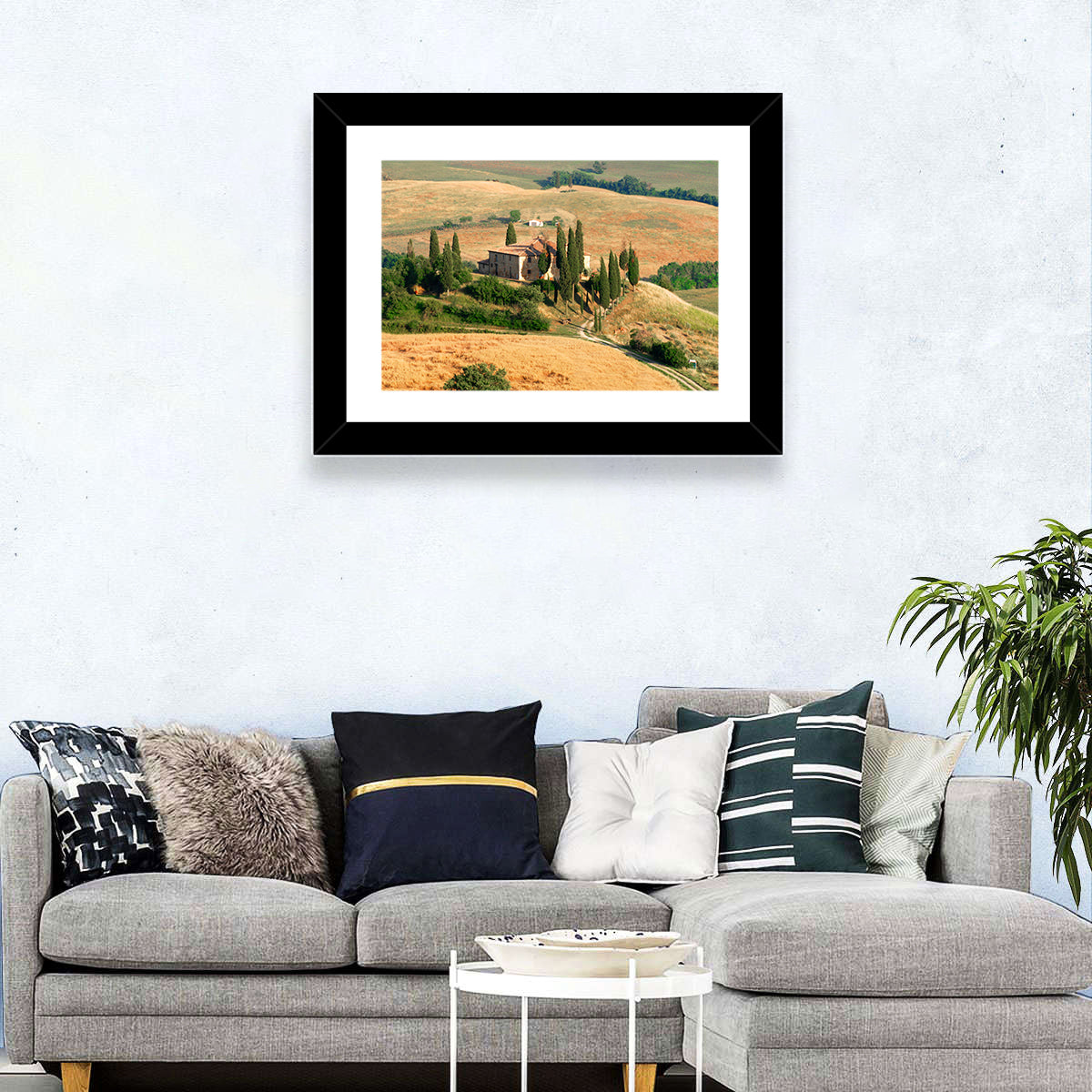 Golden Cypress Hill Villa Wall Art