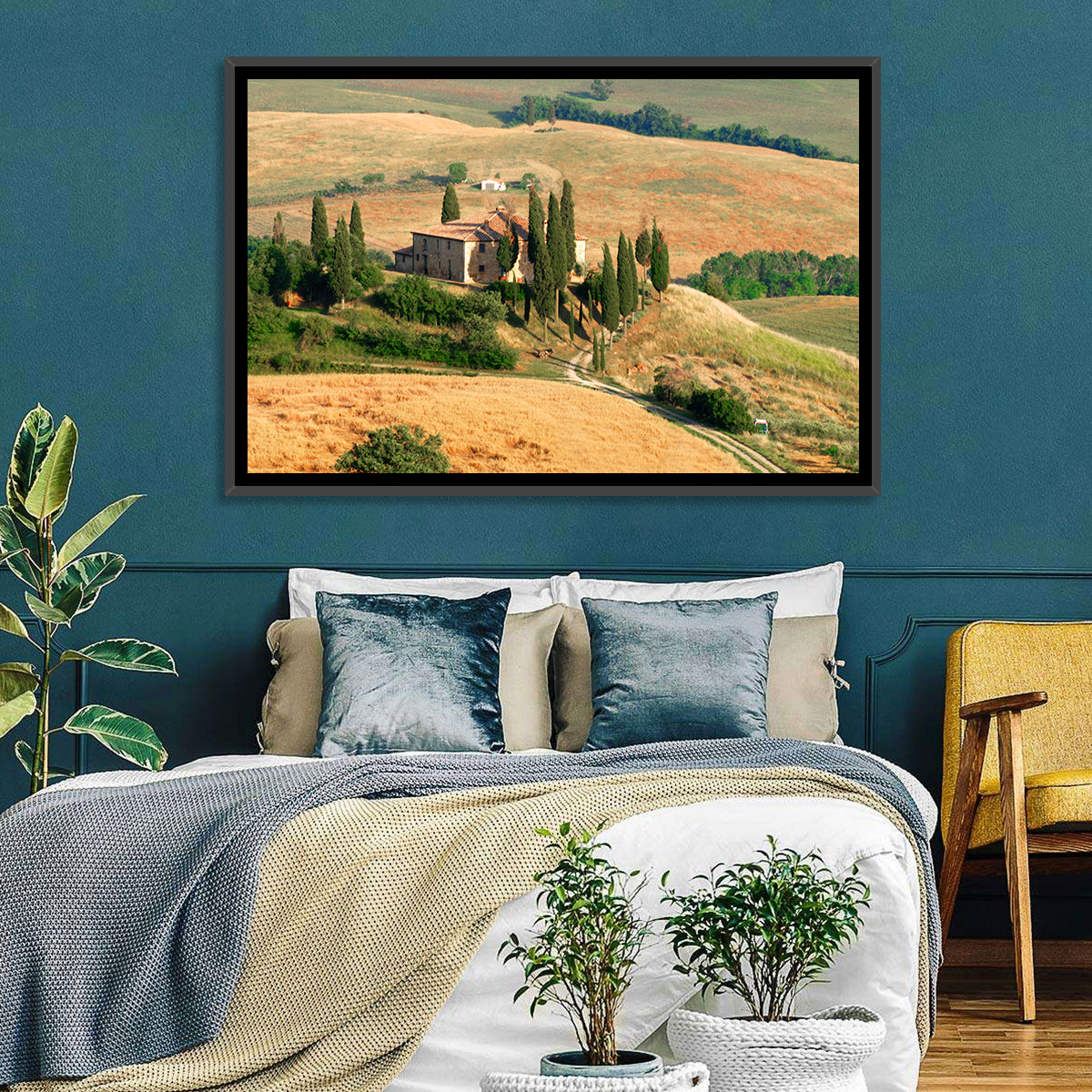 Golden Cypress Hill Villa Wall Art