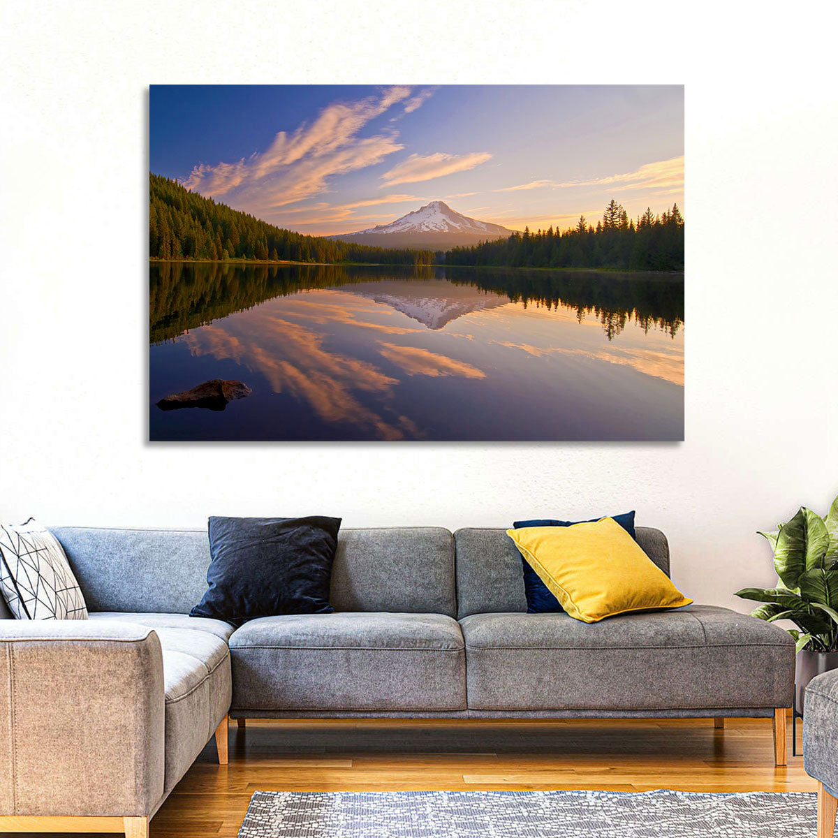 Mount Hood Reflection at Trillium Lake Wall Art
