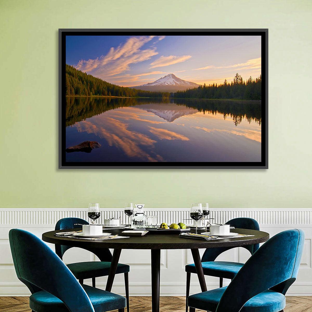 Mount Hood Reflection at Trillium Lake Wall Art