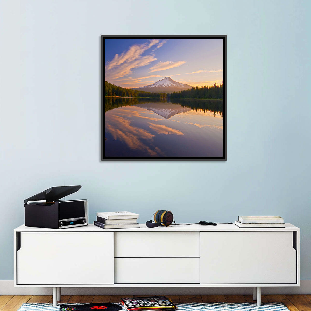 Mount Hood Reflection at Trillium Lake Wall Art