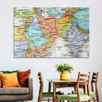 Middle East Political Map Wall Art