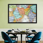 Middle East Political Map Wall Art