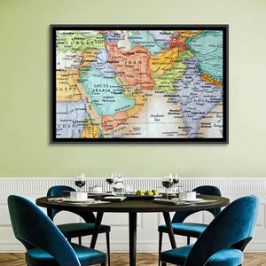 Middle East Map Wall Art
