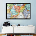 Middle East Political Map Wall Art