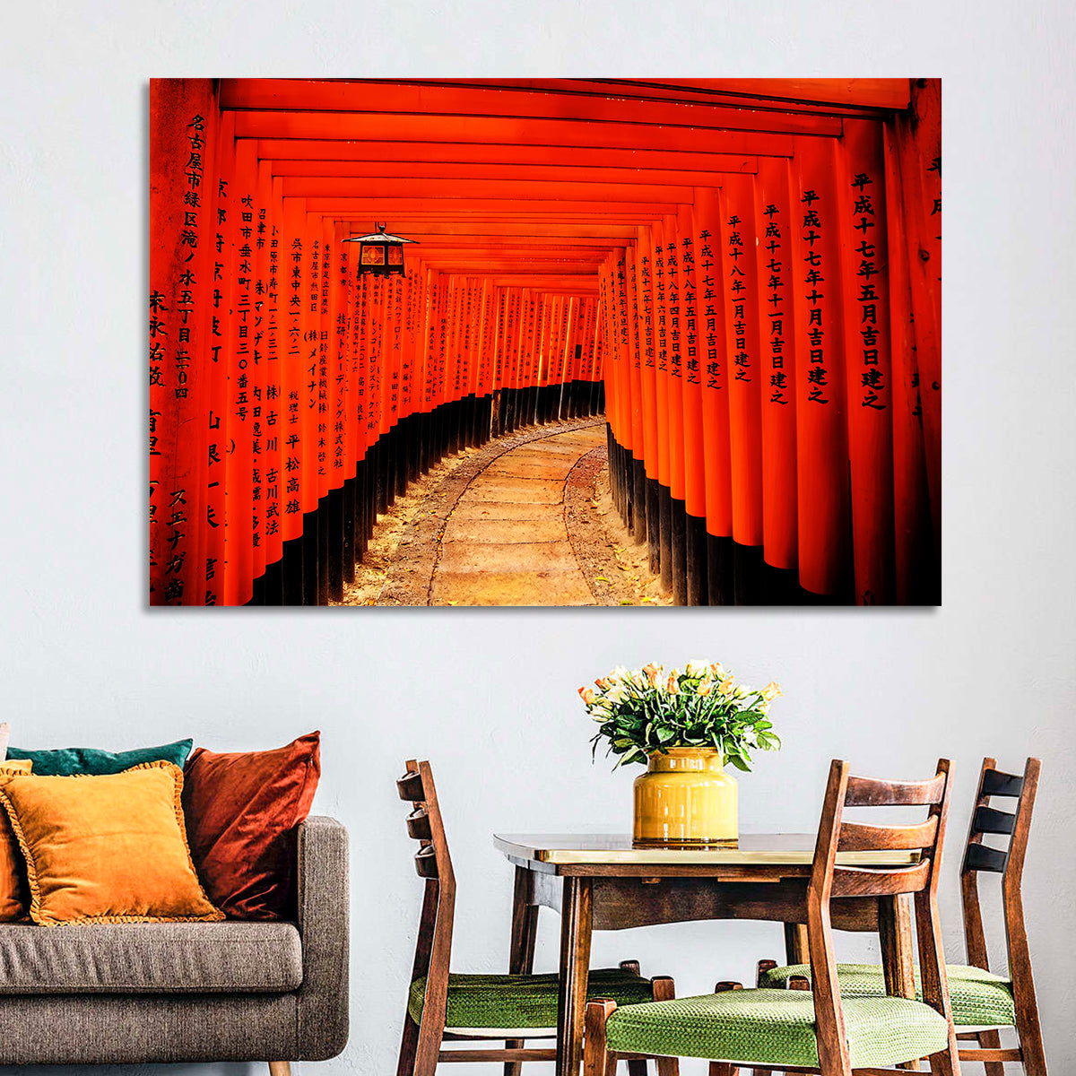 Fushimi Inari Torii Path, Kyoto Wall Art in a room, landscape