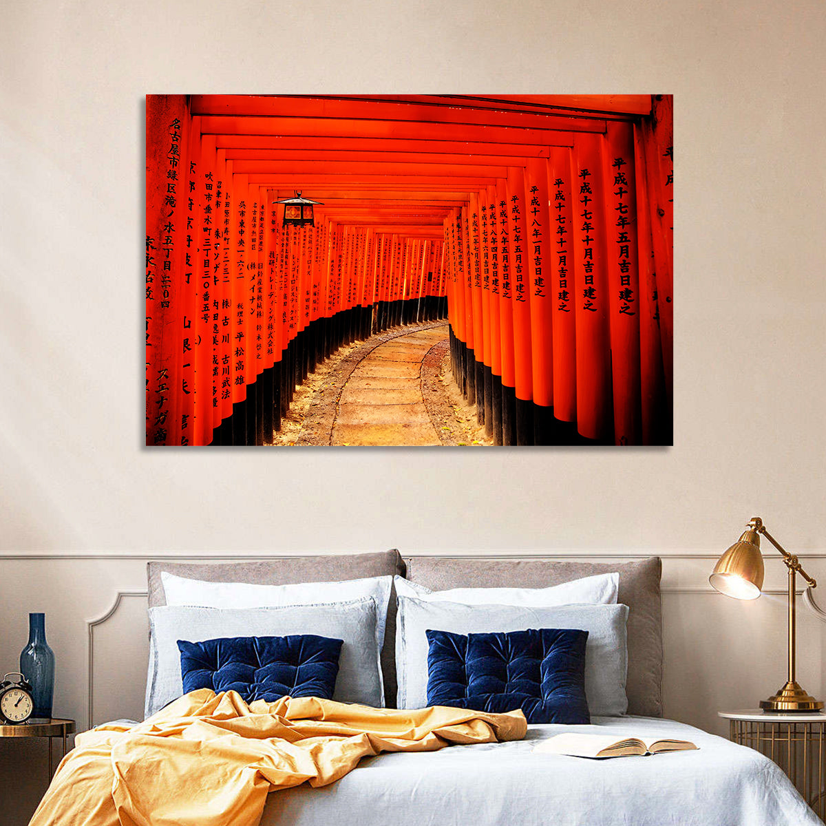 Fushimi Inari Torii Path, Kyoto Wall Art in a room, landscape
