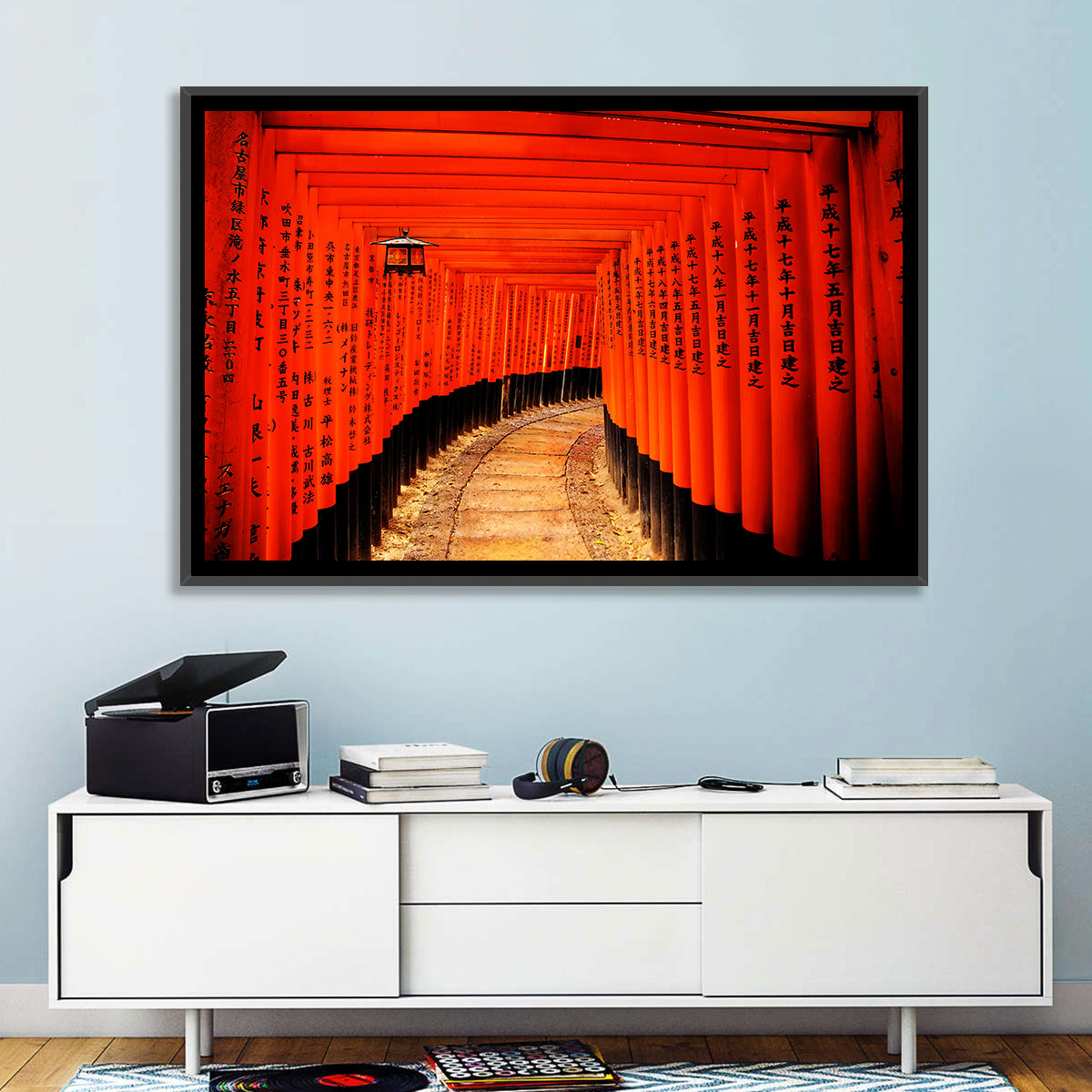 Fushimi Inari Torii Path, Kyoto Wall Art in a room, landscape
