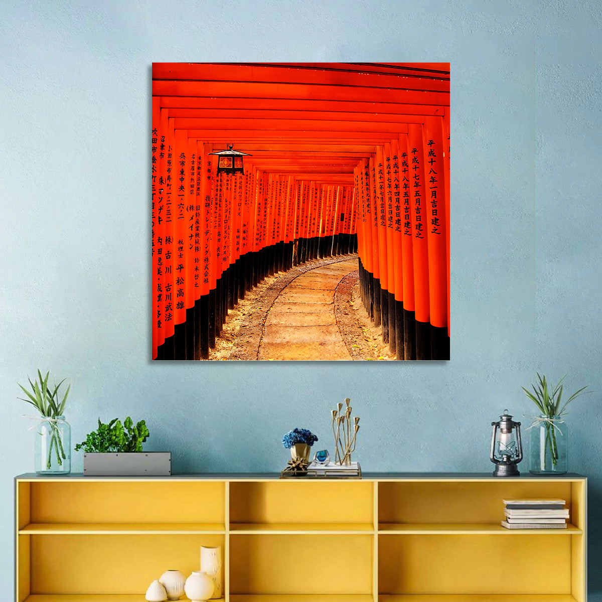 Fushimi Inari Torii Path, Kyoto Wall Art in a room, landscape