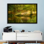 Forest Pond at Golden Hour Wall Art